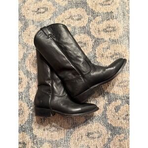 Frye Women's Billy Pull-On Boots Black Size 8 Excellent Condition
